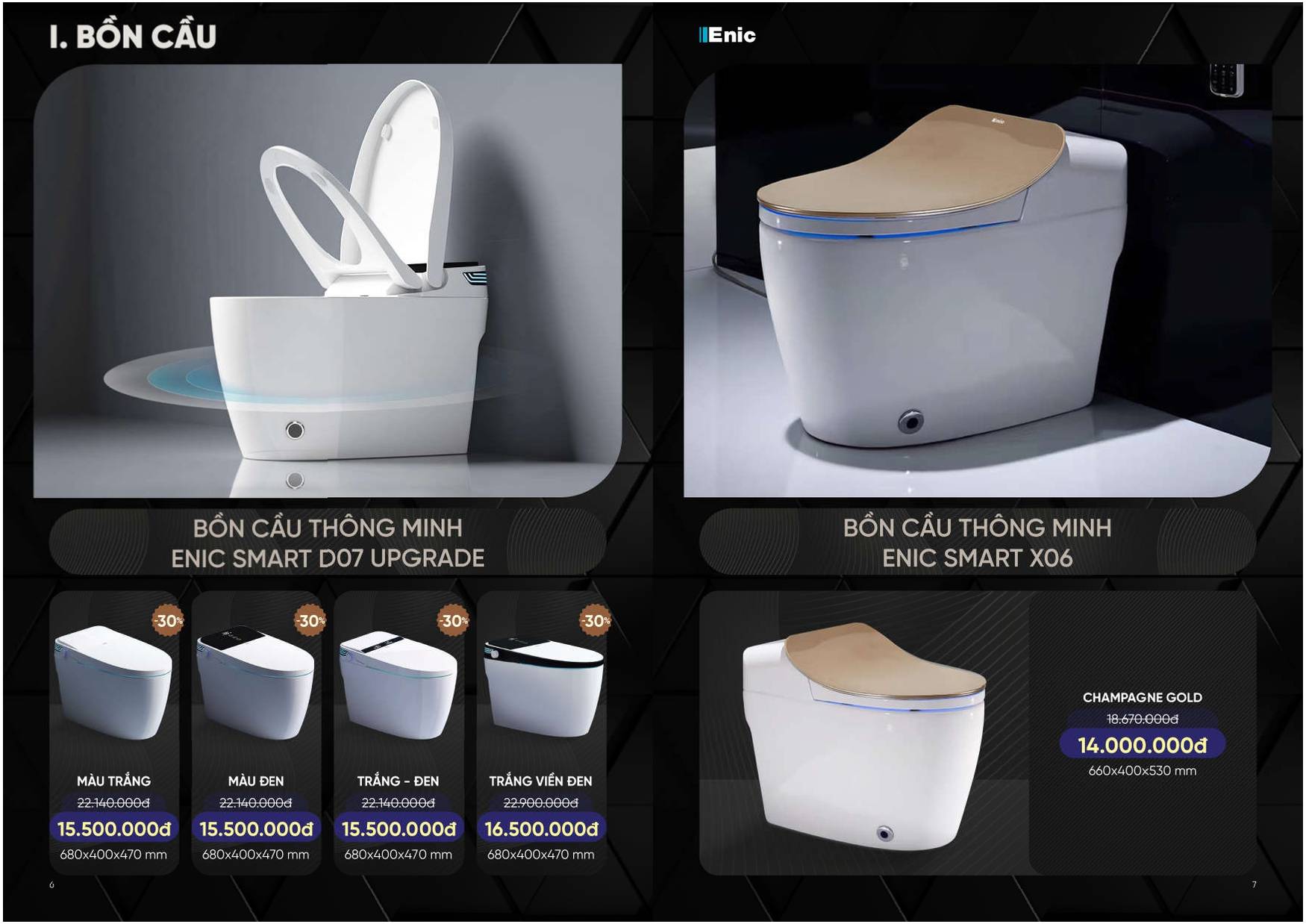 Bảng giá và Catalogue Thiết bị vệ sinh thông minh ENIC /Page 3